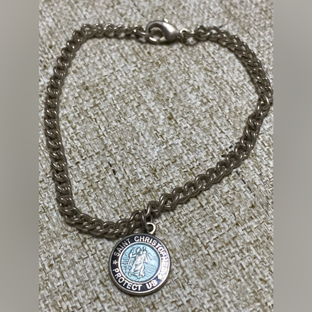 Silver Saint Christopher Bracelet